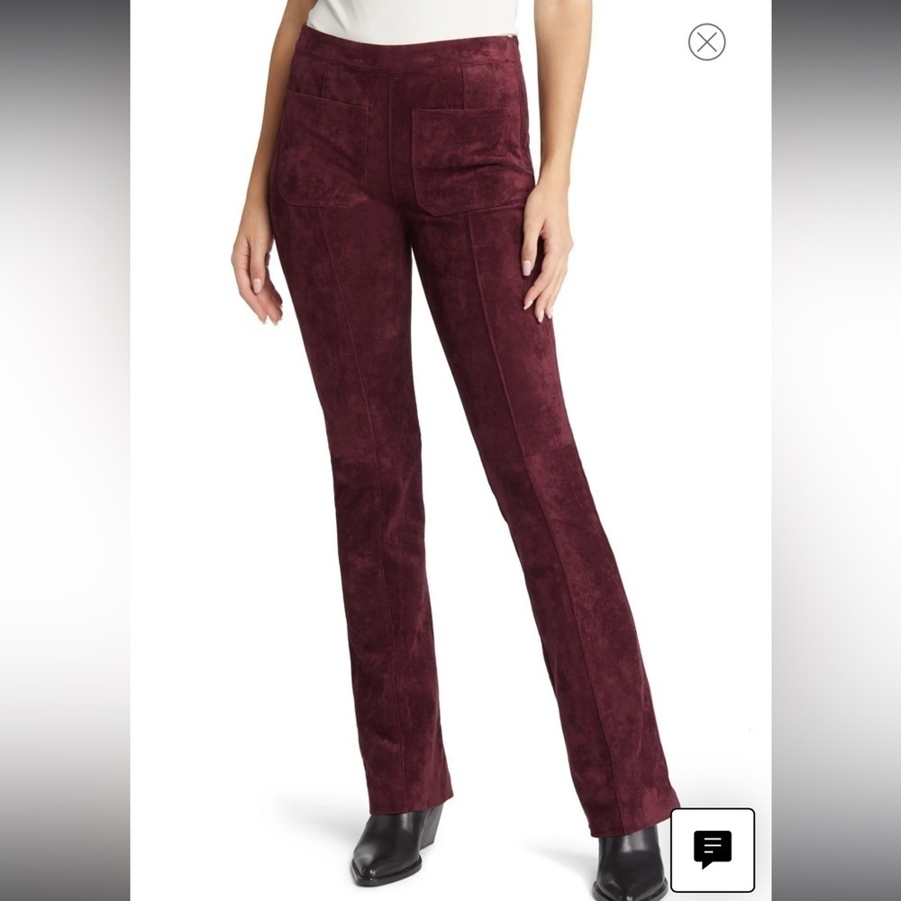 NWT BLANKNYC Maroon Suede Pull On Pants sz 31